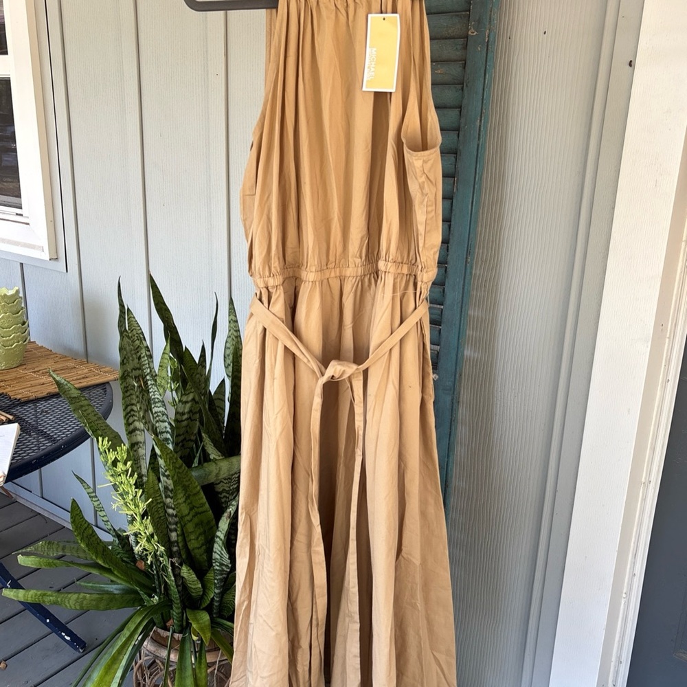 Michael Kors Khaki Sleeveless Dress